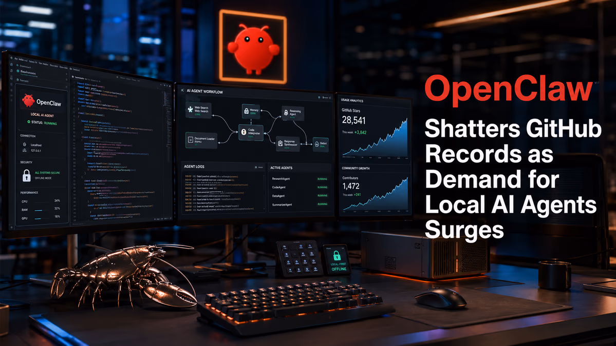 OpenClaw Shatters GitHub Records as Demand for Local AI Agents Surges