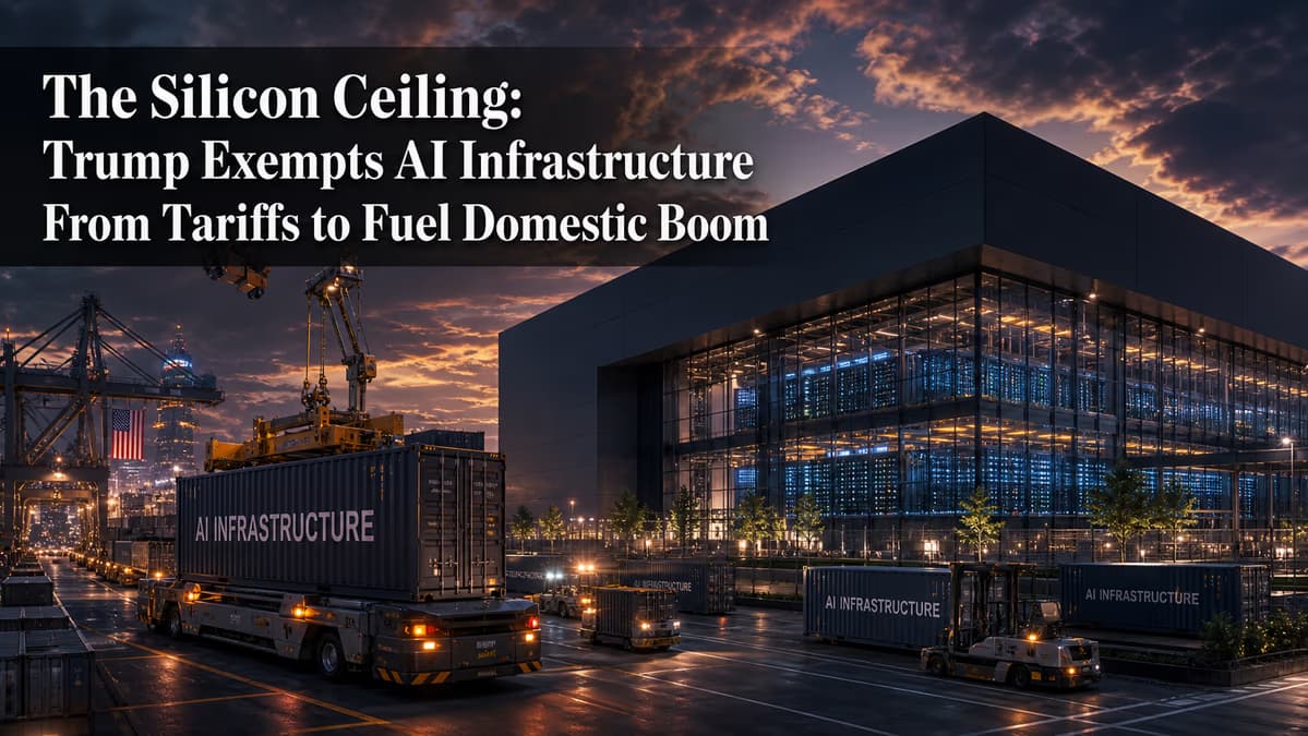 The Silicon Ceiling: Trump Exempts AI Infrastructure From Tariffs to Fuel Domestic Boom