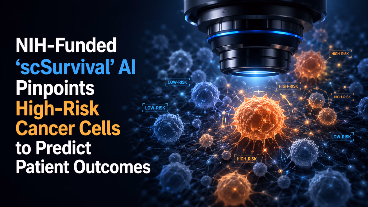 NIH-Funded 'scSurvival' AI Pinpoints High-Risk Cancer Cells to Predict Patient Outcomes