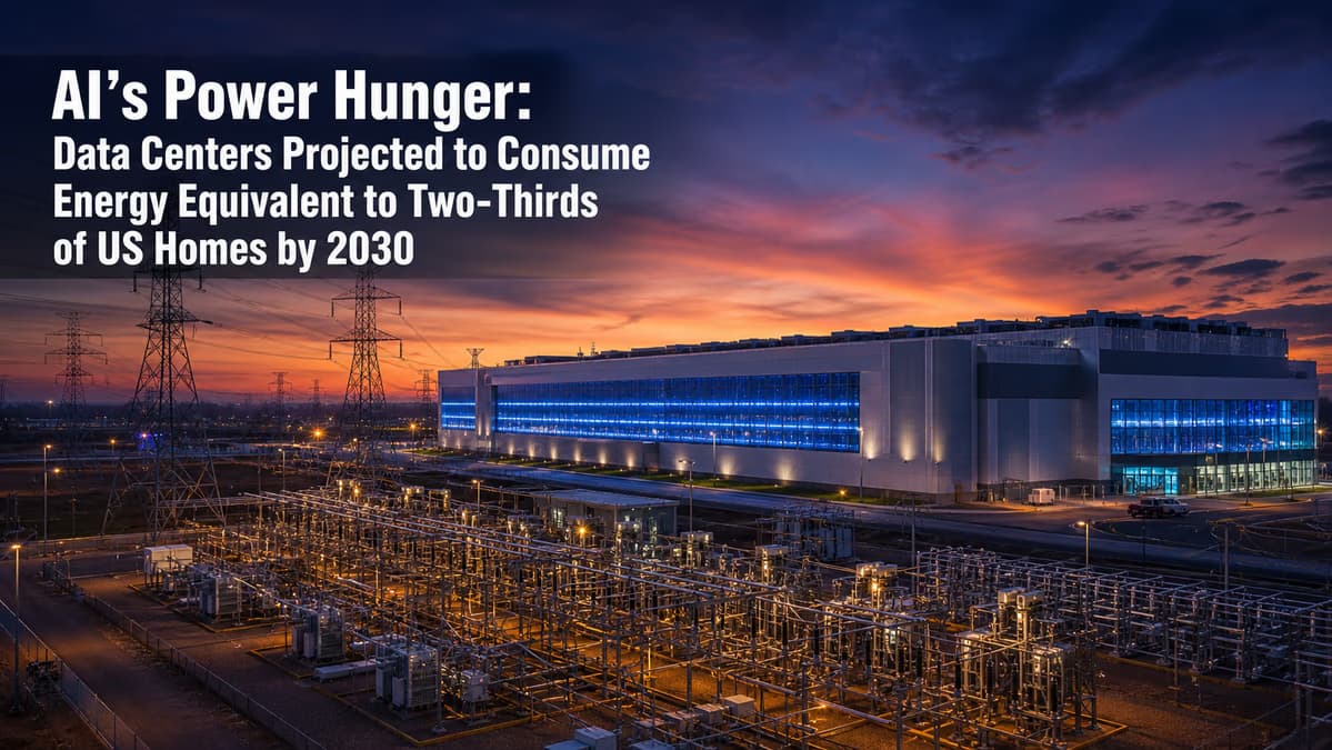 AI’s Power Hunger: Data Centers Projected to Consume Energy Equivalent to Two-Thirds of US Homes by 2030