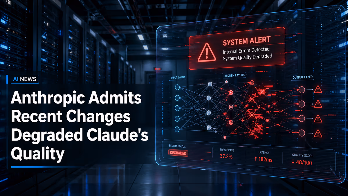 Anthropic Admits Internal Errors Caused Recent Claude Performance Slump
