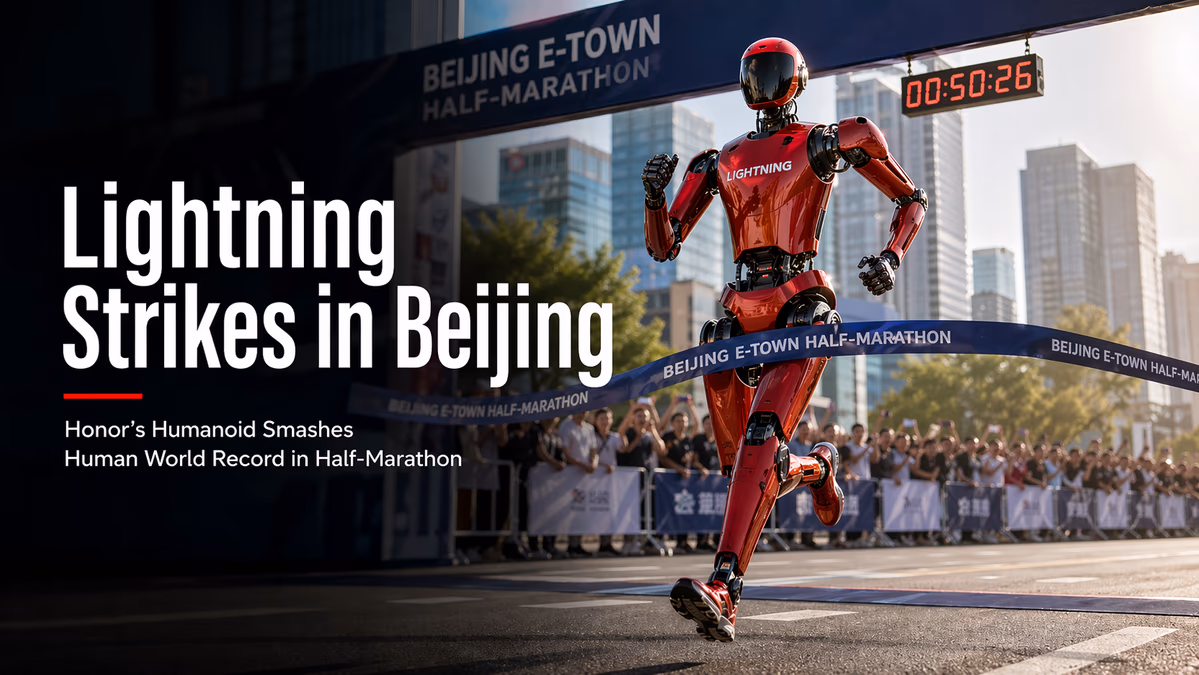 Lightning Strikes in Beijing: Honor's Humanoid Smashes Human World Record in Half-Marathon