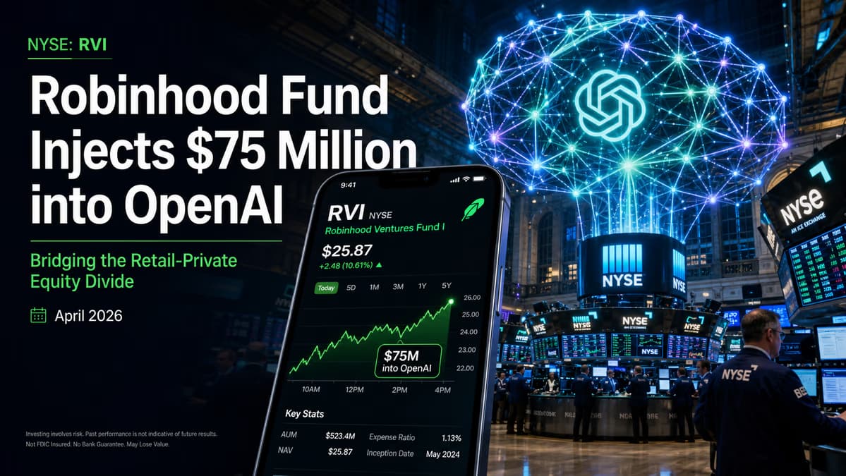 Robinhood Fund Injects $75 Million into OpenAI, Bridging the Retail-Private Equity Divide